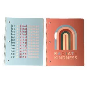 2x U StyleRecycled Spiral Notebook 1 Subject College Rule 80 Sheet One tree